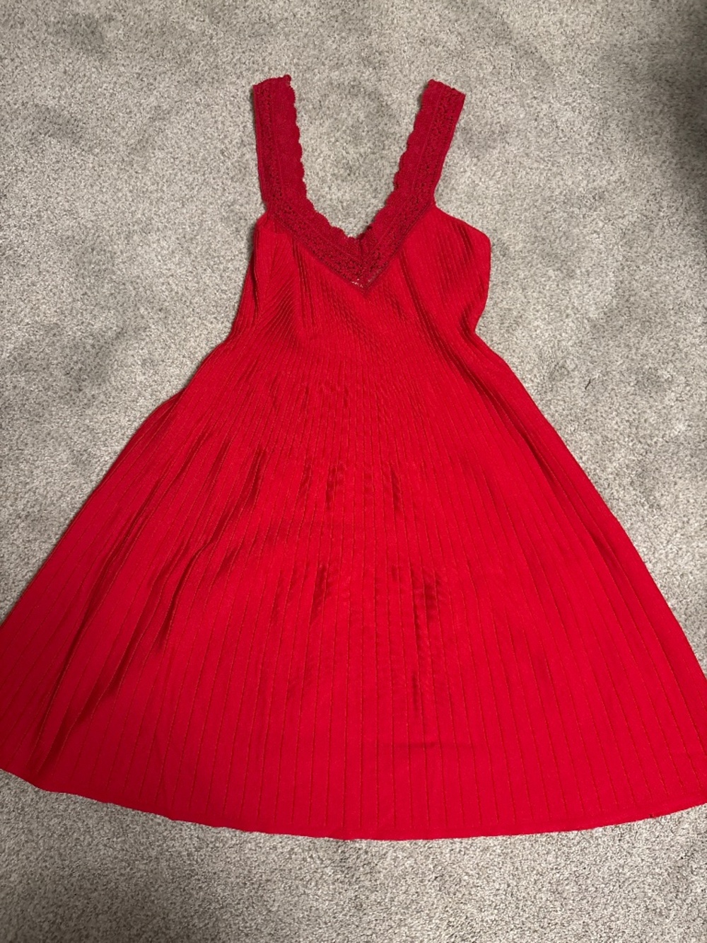 Sezane red knit dress (small flaws )